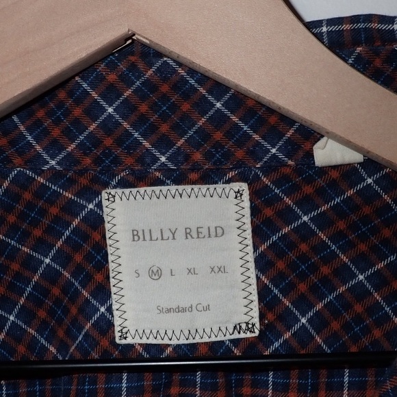 Billy Reid Standard Cut Plaid Button Up Shirt Size M - Picture 2 of 9